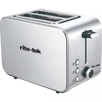 2 Slice Pop Up Bread Toaster - 950W Steel - Tm320