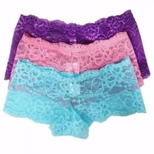 Evys Ladies' Lace Panties - Set of 3 - Multicolour