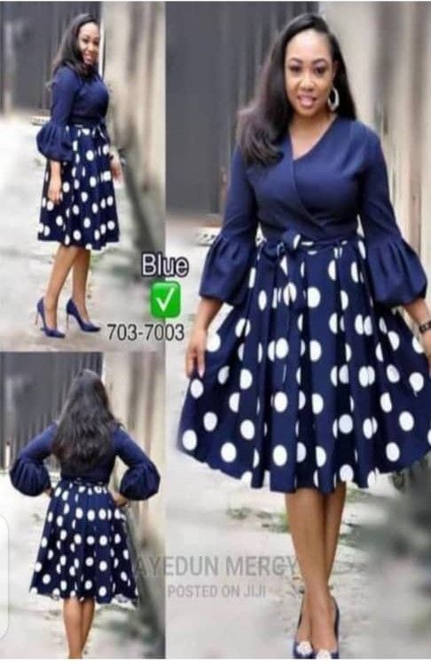 Quality Ladies Classy Pockerdot Gown