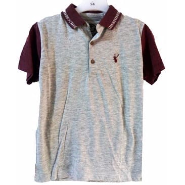 Bluezoo Boys Jacquard Print Collar Polo Shirt