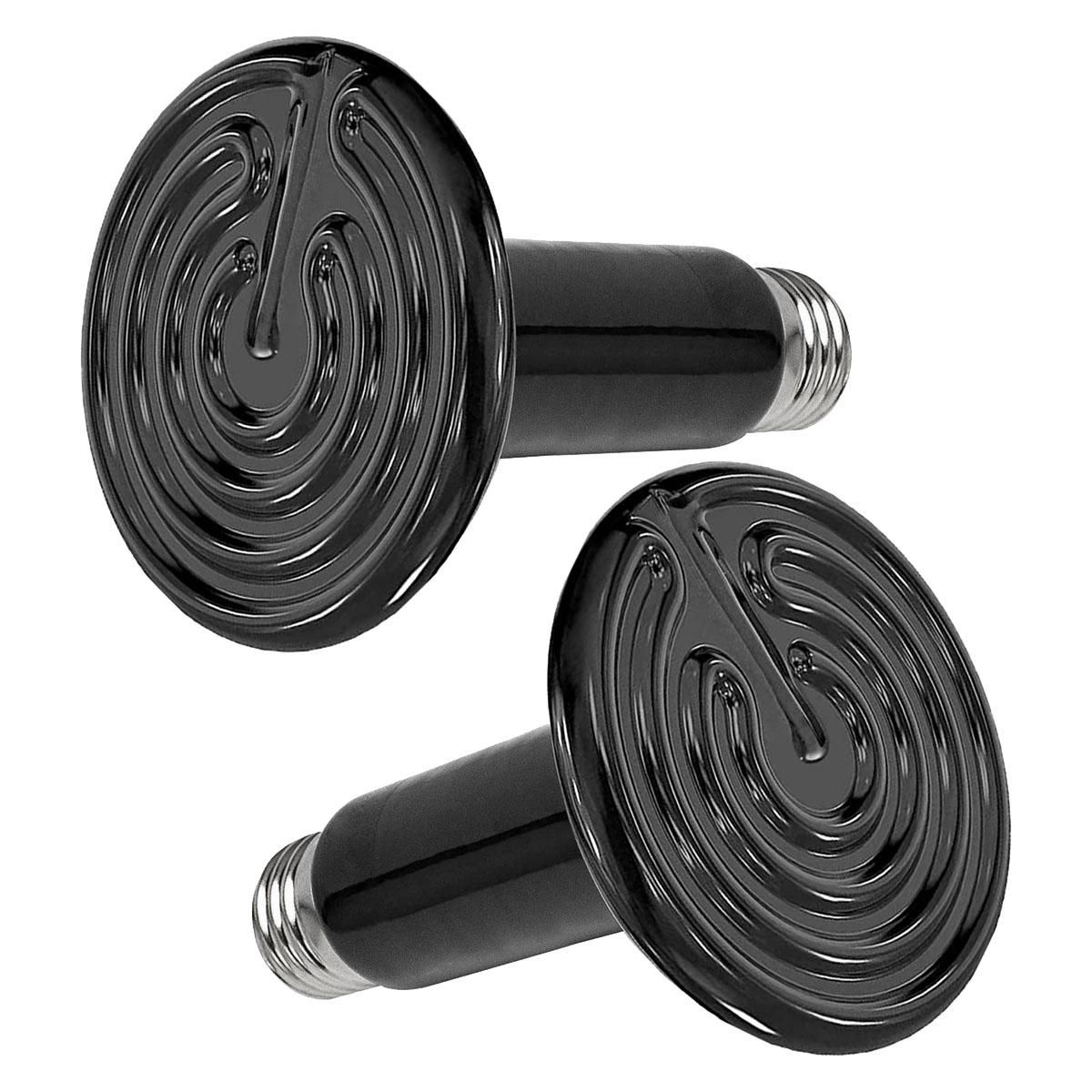 Ceramic Heater 150W Reptile Heater Light  Chicken Heater Light for Pet Brood Cage Lizard Turtle Black