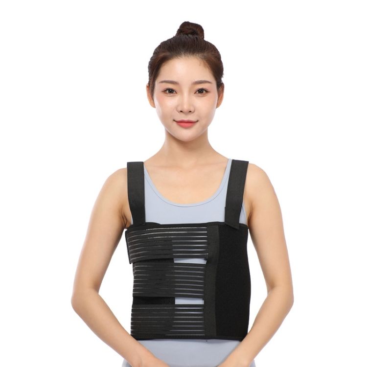 Shoulders Three Piece Breast Straps Elastic Rib Strap L