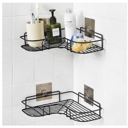 Wall Mounted Bathroom Shelf Storage Organizer Iron Shelf Rack