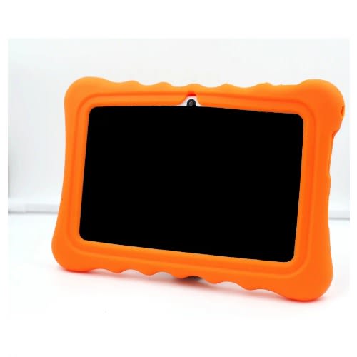 Educational Kids Tablet - 16GB ROM - 2GB RAM - (Pre-installed Apps, Games, Cartoons) - Orange Pouch