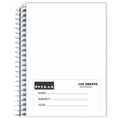 3 Nos A4 Spiral Bond Note Book - 120 Sheets - White