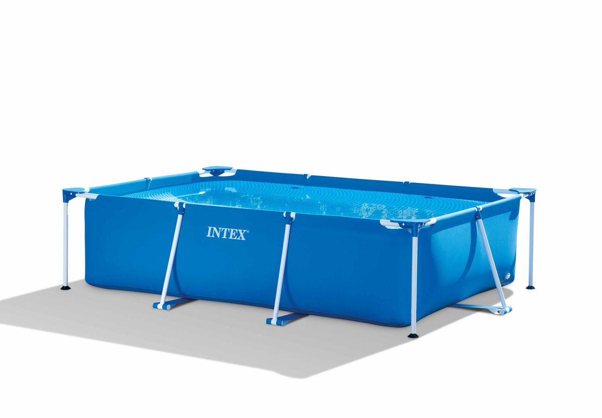 Metal Frame Above Ground Pool Rectangular - Blue
