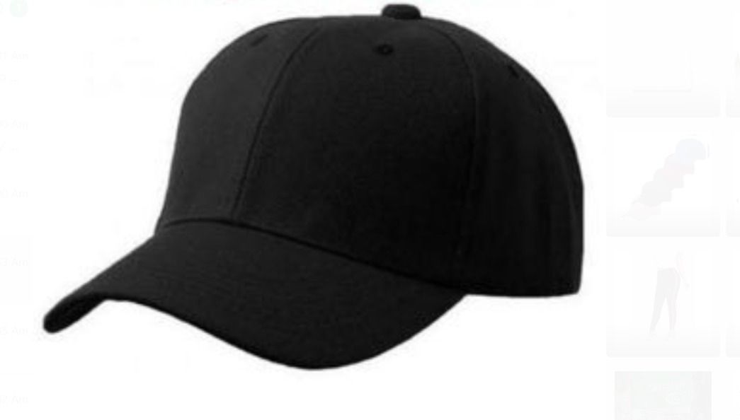 MENS QUALITY SINGLE FACE CAP -BLACK