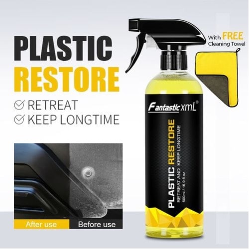 Effective Plastic Renovator Restorer - Car Polish Plastic Spray For Interior Cleaning - 500ml