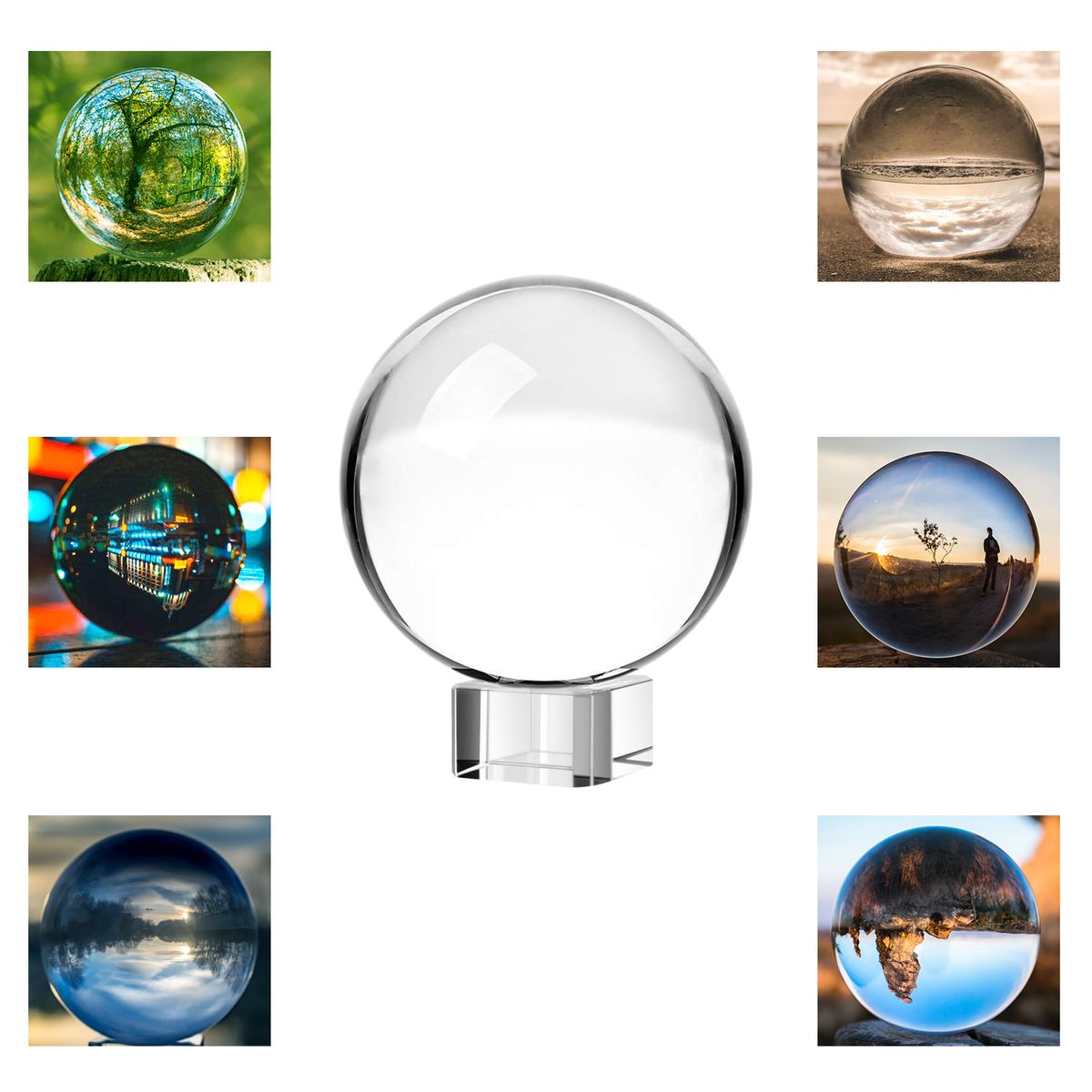 Clear Crystal Ball Globe (80mm)