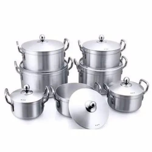 7 Set Of Aluminium Cooking Pots