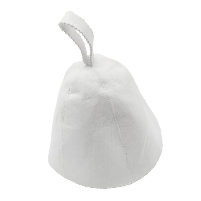 1 Piece Sauna Hat Wool Head Portable Safe Banya Russian For Bath White
