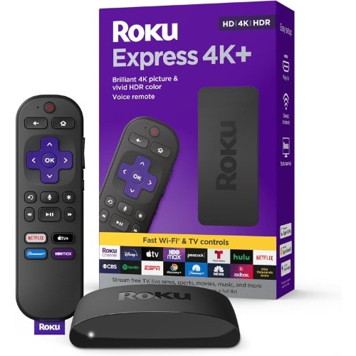 Express 4k+ | Streaming Device 4k/HDR - Voice Remote - Free & Live Tv
