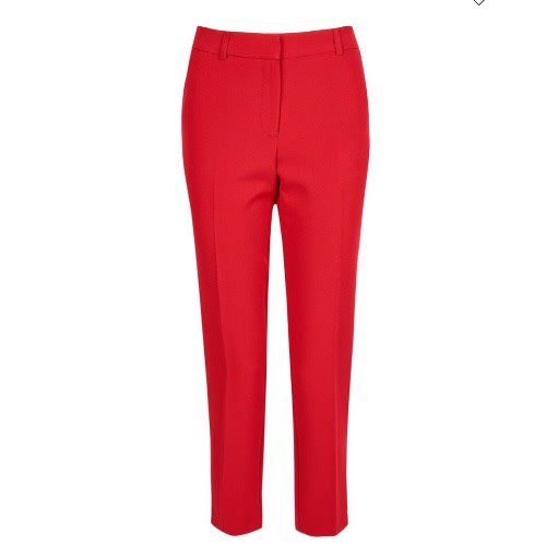 Tall Ankle Grazer Trousers -Red