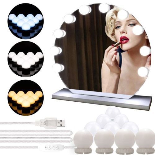 Vanity LED Make Up Mirror Lights Kit With 12 Bulbs & 3 Modes