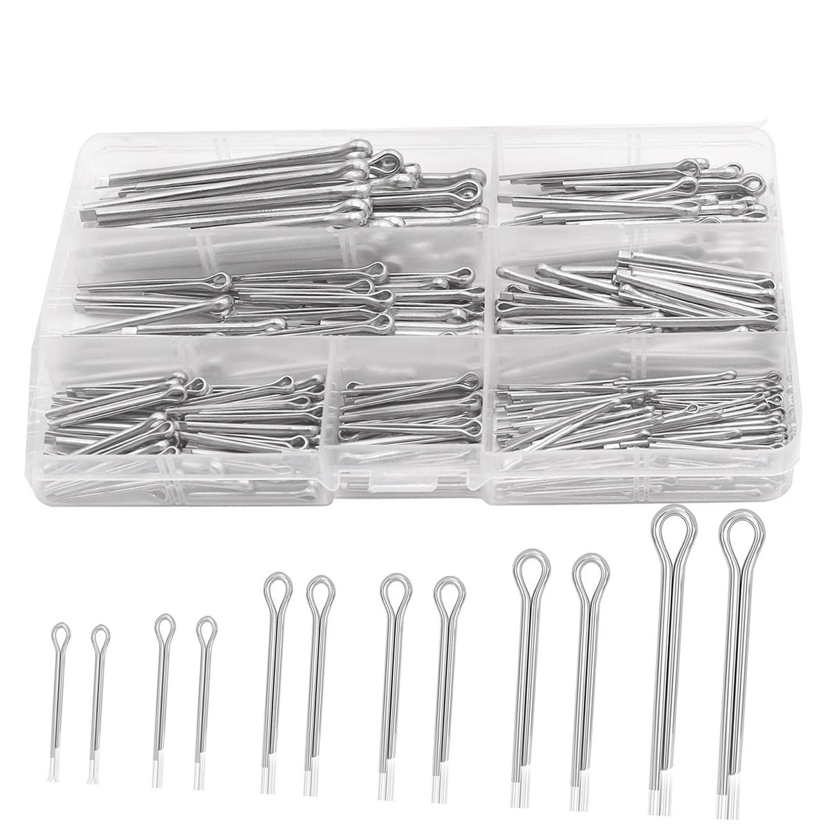 345Pcs 304 Stainless Steel Cotter Pin Assortment Kit M16M25M32M4 6 Sizes for CarLawn Mowers