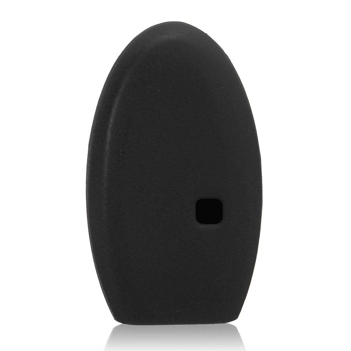 BUTTON SILICONE CAR KEY FOB COVER FIT FOR INFINITI EX FX QX JX CASE HOLDER Black