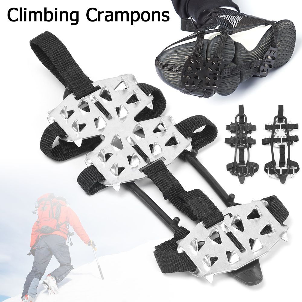 1 Pair Outdoor Snow Claws Winter Shoes Covers Crampons Shoes Spikes 24 Teeth
