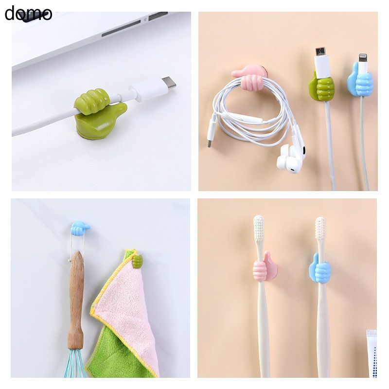 Ins Super Hot Cute Multi-purpose Data Line Kitchen Garden Bedroom Hook (10 Pieces Of Mixed Color)