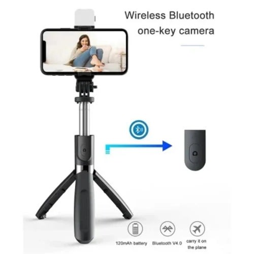 S03-s Selfie Stick Tripod Stand With Led Light And Wireless Bluetooth Remote