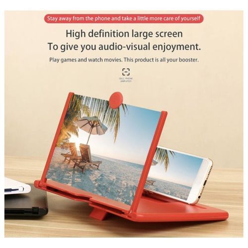 Clear Phone Screen Magnifier (RED)