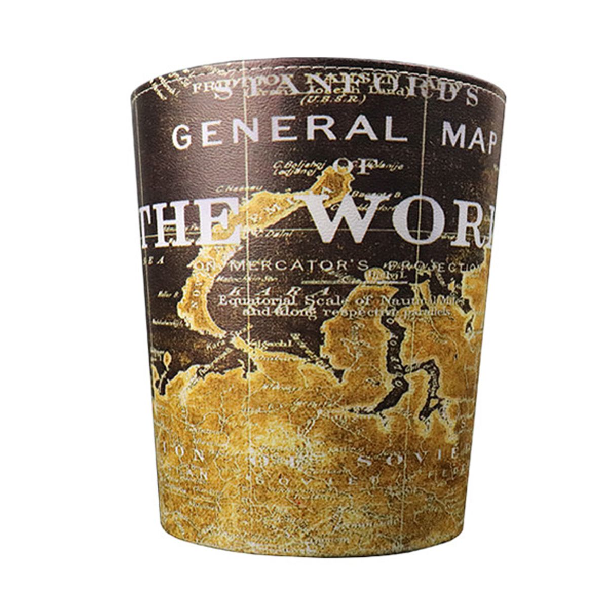 Trash Can PU Trash Bin Garbage Can Waste Basket For Hair