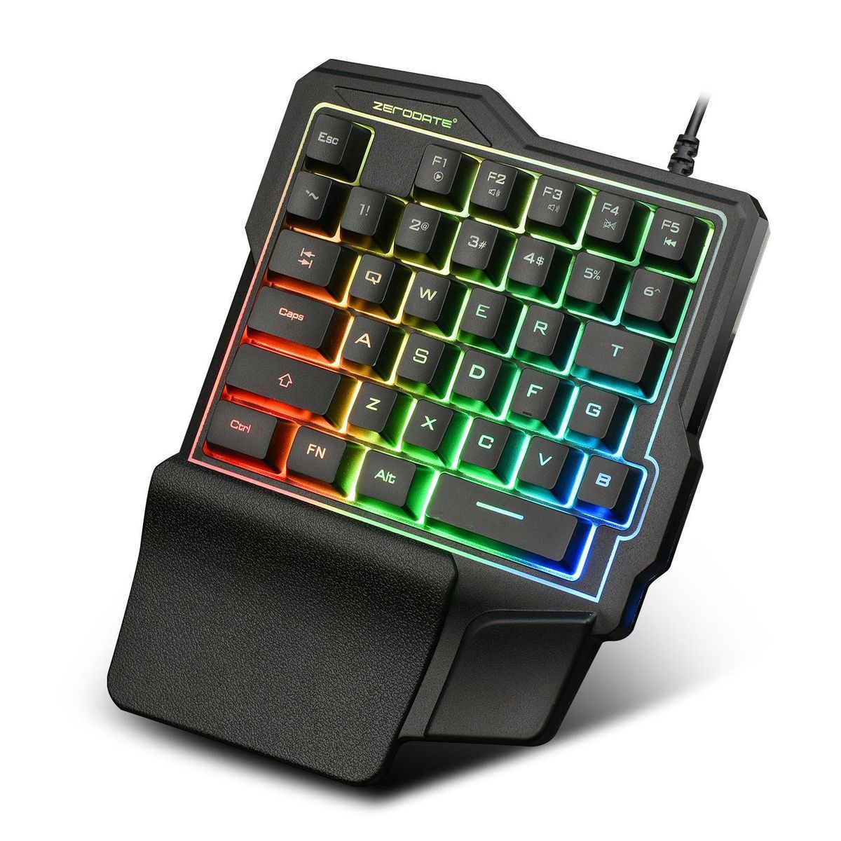 Single Hand Keyboard Factory Produces Mobile Game Equipment with Mechanical Feeling and Colorful Backlight for Gamers