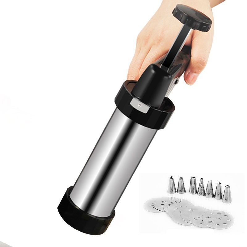 Stainless Steel Decorating Gun Cookie Biscuits Hand-Pressed