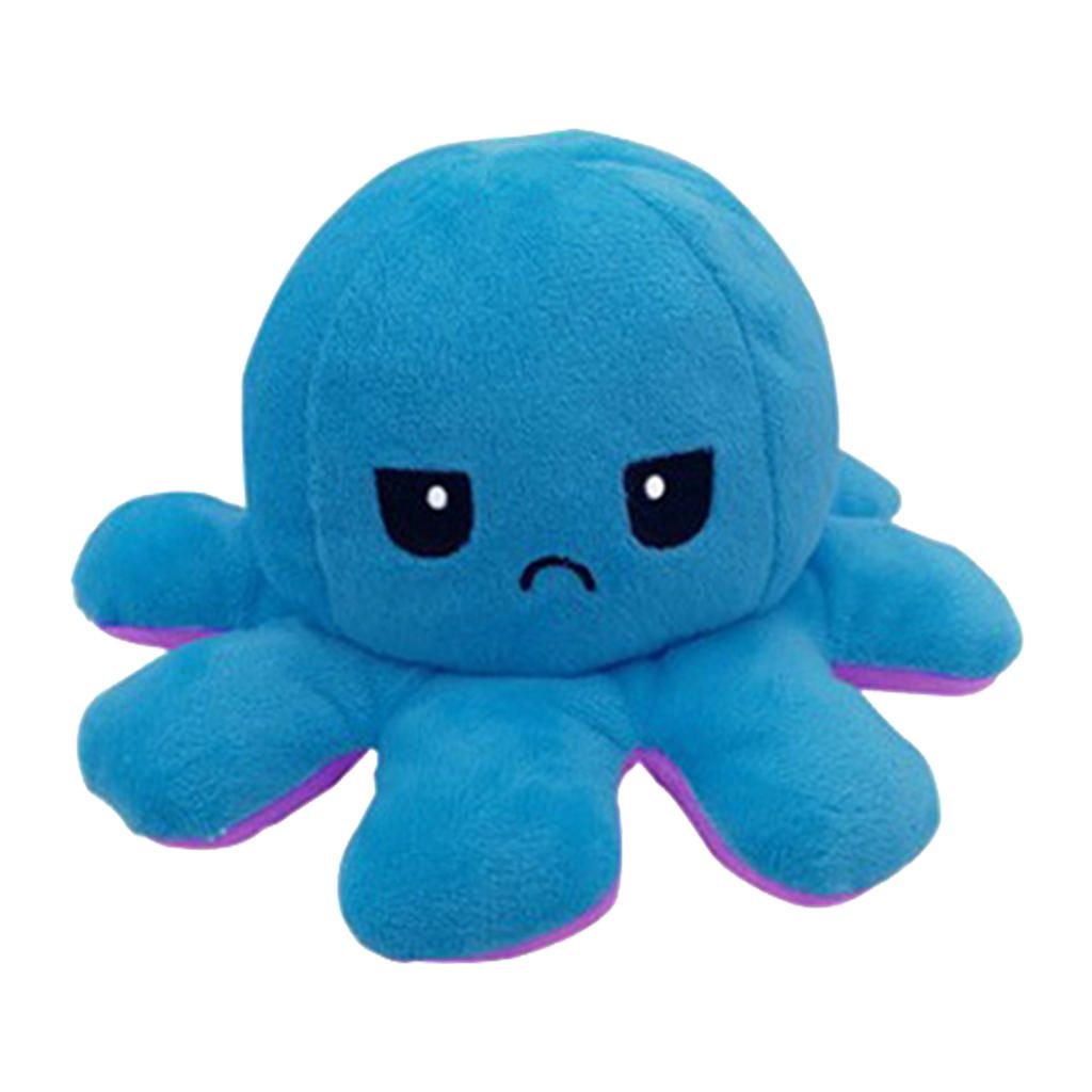 4'' Kawaii Plush Ocean Octopus Animals Doll Flip Soft Dark Blue Purple