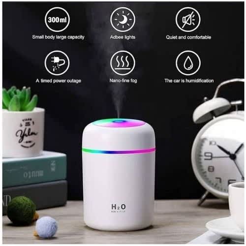 300ml Usb Air Humidifier & Diffuser With Colourful Luminescence