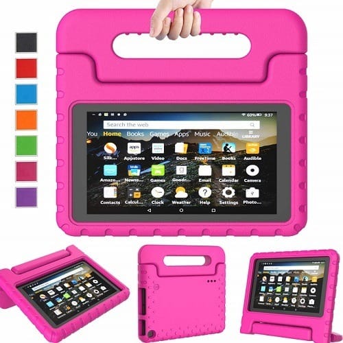 Fire 7 Inches 1gb Ram 16gb Storage Kids Educational Tablet With Alexa + Pink Pouch