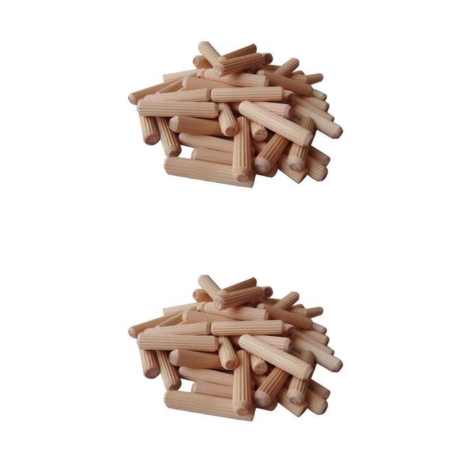 200Pcs Wooden Dowel Rods Craft Dowels For DIY Woodworking Projects