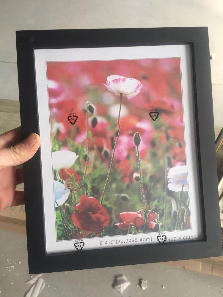 Choice Of 5x7, 8x10, 11x14, 16x20 Solid Black Pine Wood Photo Picture Frame