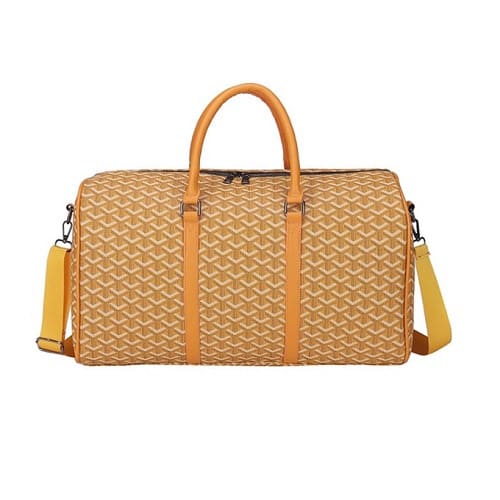PU Leather Leisure Travel Bag - Yellow