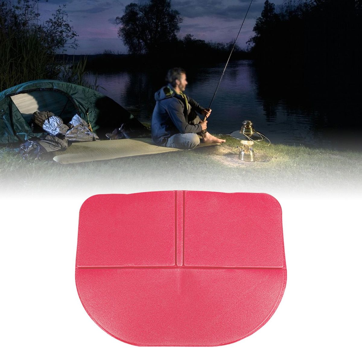 Foam Seat Pad Waterproof Camping Seat Cushion For Park Red