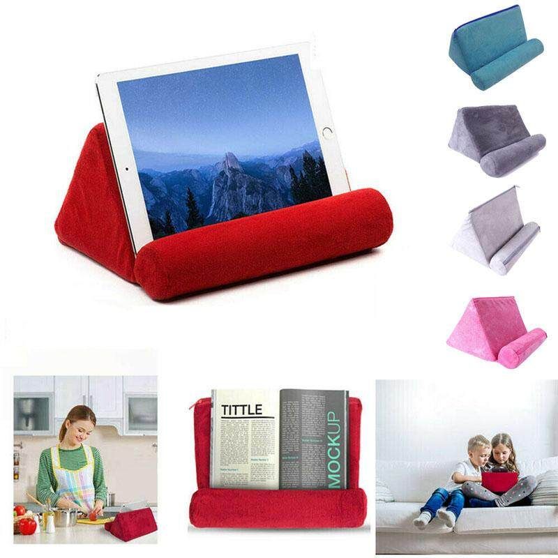 Tablet Pillow Holder Stand Foam Book Rest Reading Bed Cushion For IPad Black