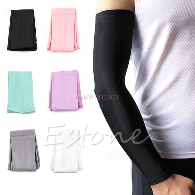 1pair Arm Sleeves Sun Uv Block Arm Sleeves Cool Warmer Cove