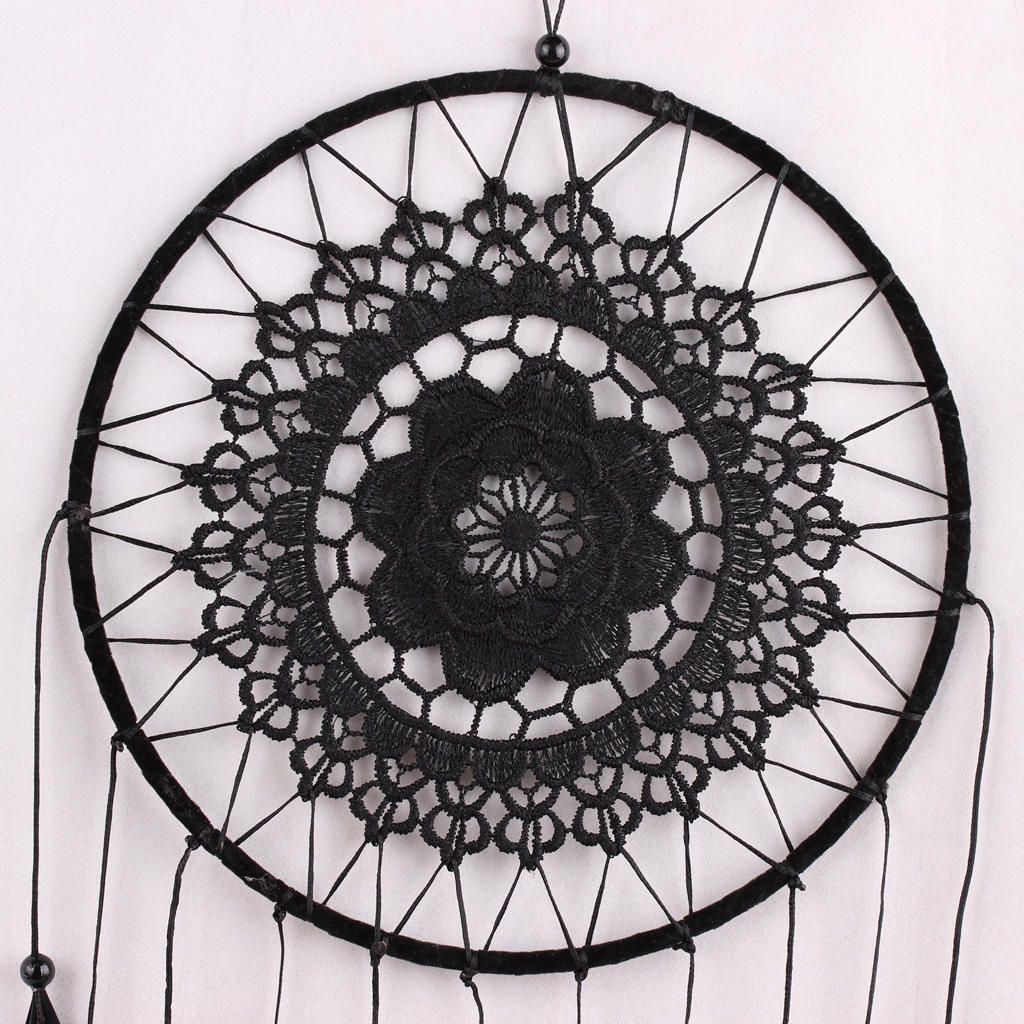 Handmade Lace Dream Catcher Feather Bead Hanging Decoration Gift #10