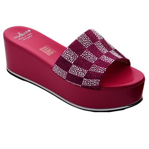 Nila & Nila Wedge Slippers - Pink