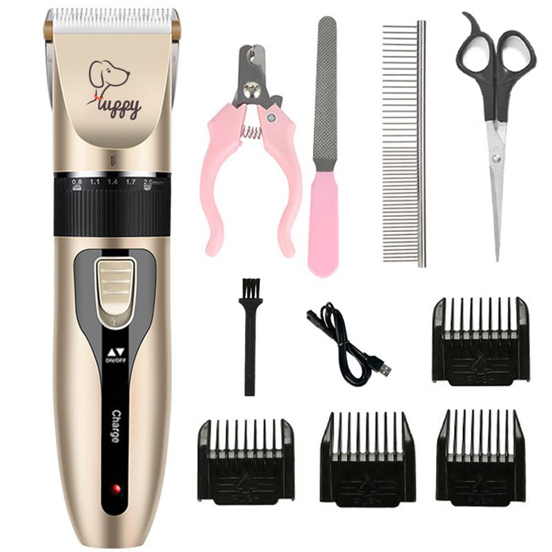 Low Noise Cat Dog Hair Clipper Trimmer Professional Animal Pets Grooming Clipper  Cats Cutter Machine Kit Reachageable-set2