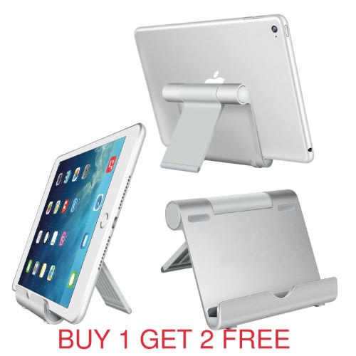 Foldable Standing Phone Holder & Desktop Support Base - White