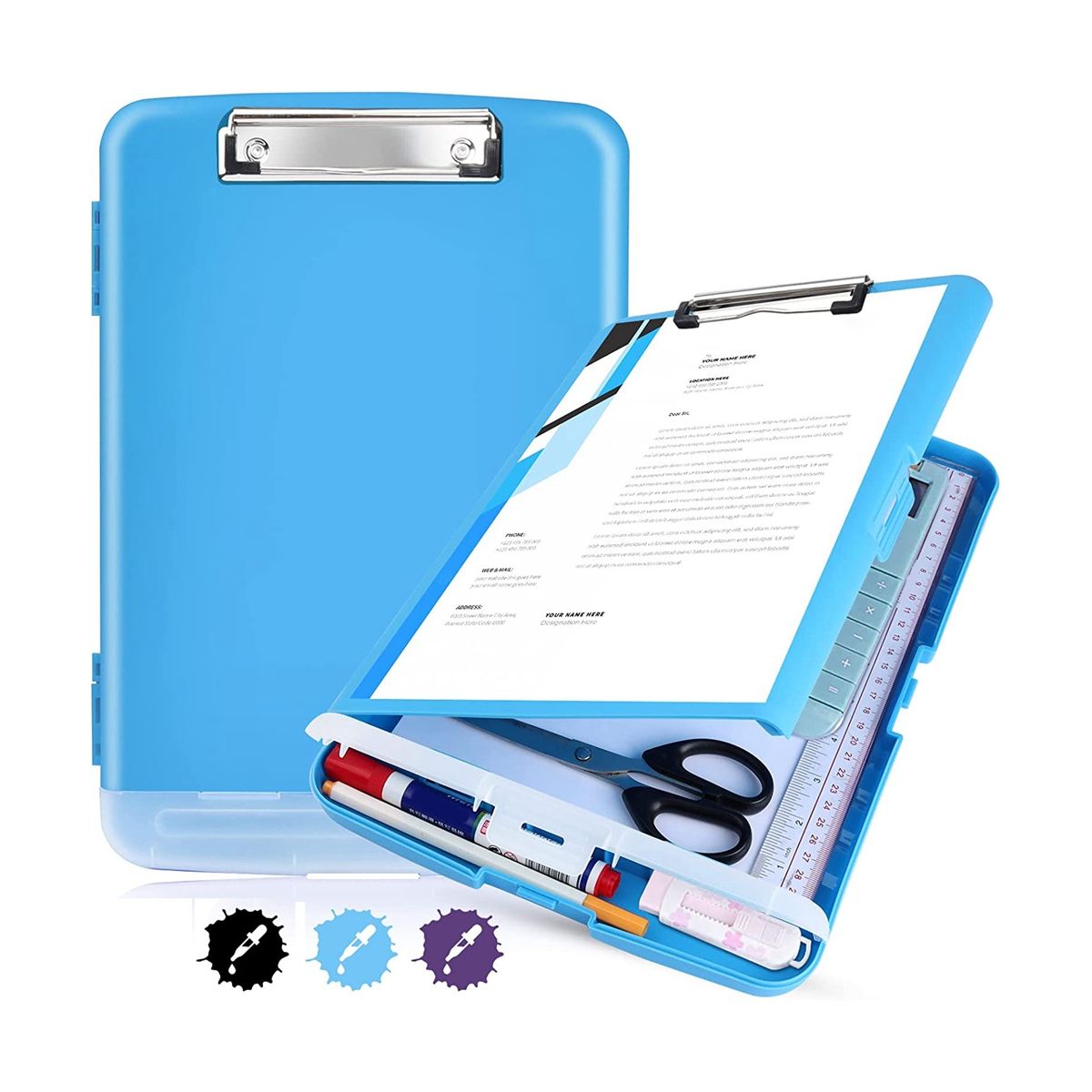 Clipboards with Heavy Duty85X11Clip Boards with Low Profile ClipSide OpeningA4 Size for Office School and Home C