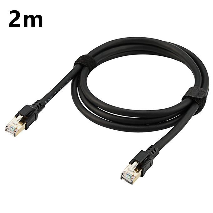 Ethernet  Able Shielded 26awg Lastest 40gbps Heavy Duty Lan Network  Able-black-2m