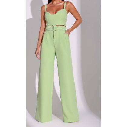 Women's 2 Piece Trouset Set - Lemon