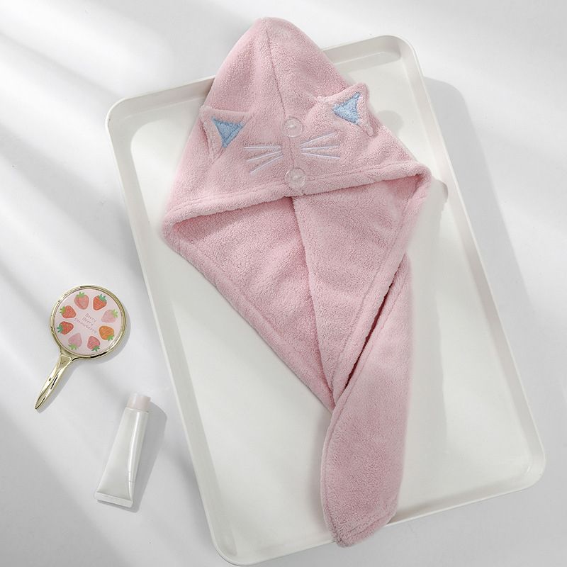 Women Hair Drying Towel Hat Quick Drying Towel Cap