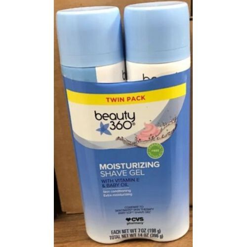 Beauty 360 Moisturizing Shave Gel For Twin Pack 14oz