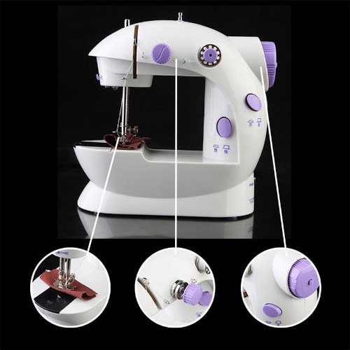 Mini Sewing Machine - Portable Electric Crafting Mending Machine - 2-Speed Double Thread - 11528