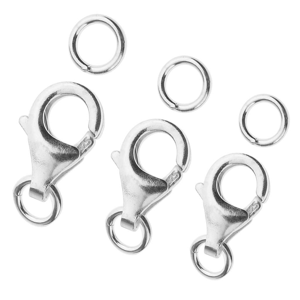 3 Pieces 925 Sterling Lobster Clasp DIY Jewelry Necklaces