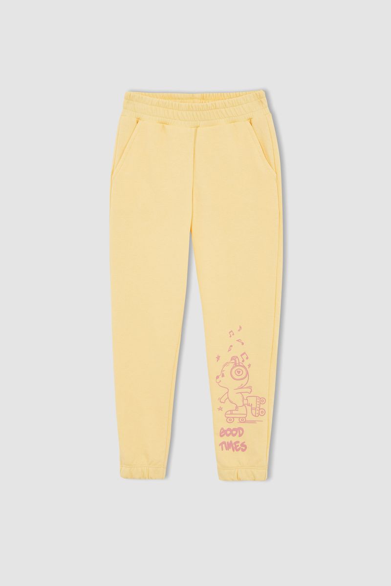 Girl - Regular Fit Knitted Bottom Trousers - Yellow