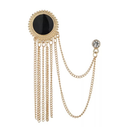 Tassel Brooch With Free Pouch- Gold