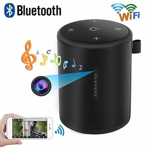 Smart Wifi Bluetooth Wireless Speaker Music Player Hands Free Speaker HD Mini Camera By HT